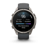 fenix 9 Pro - 47mm - Titanium with Graphite/Black Silicone Band