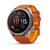 fenix 9 Pro – inReach - 51mm - Titanium with Autumn Orange/Spark Orange Silicone Band