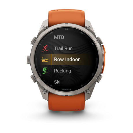 fenix 9 Pro – inReach - 51mm - Titanium with Autumn Orange/Spark Orange Silicone Band
