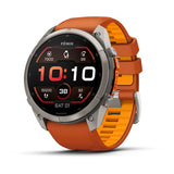 fenix 9 Pro - 51mm - Titanium with Autumn Orange/Spark Orange Silicone Band
