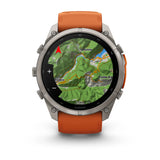 fenix 9 Pro - 51mm - Titanium with Autumn Orange/Spark Orange Silicone Band