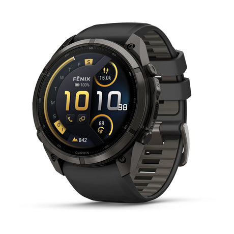 fenix 9 Pro – inReach - 51mm - Carbon Grey DLC Titanium with Black/Pebble Grey Silicone Band