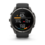 fenix 9 Pro – inReach - 51mm - Carbon Grey DLC Titanium with Black/Pebble Grey Silicone Band