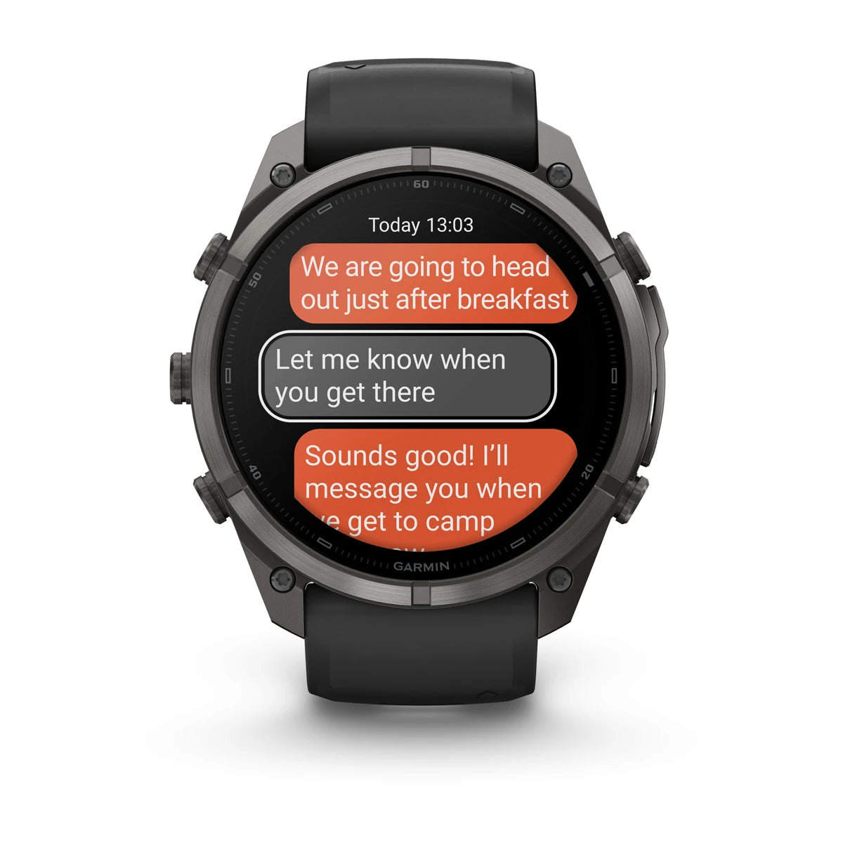 fenix 9 Pro – inReach - 51mm - Carbon Grey DLC Titanium with Black/Pebble Grey Silicone Band
