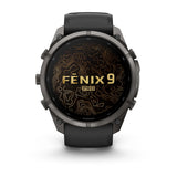 fenix 9 Pro - 51mm - Carbon Grey DLC Titanium with Black/Pebble Grey Silicone Band