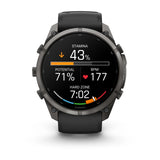 fenix 9 Pro - 51mm - Carbon Grey DLC Titanium with Black/Pebble Grey Silicone Band