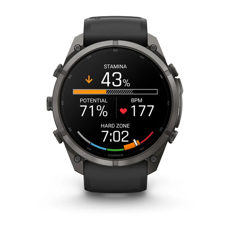 fenix 9 Pro - 51mm - Carbon Grey DLC Titanium with Black/Pebble Grey Silicone Band