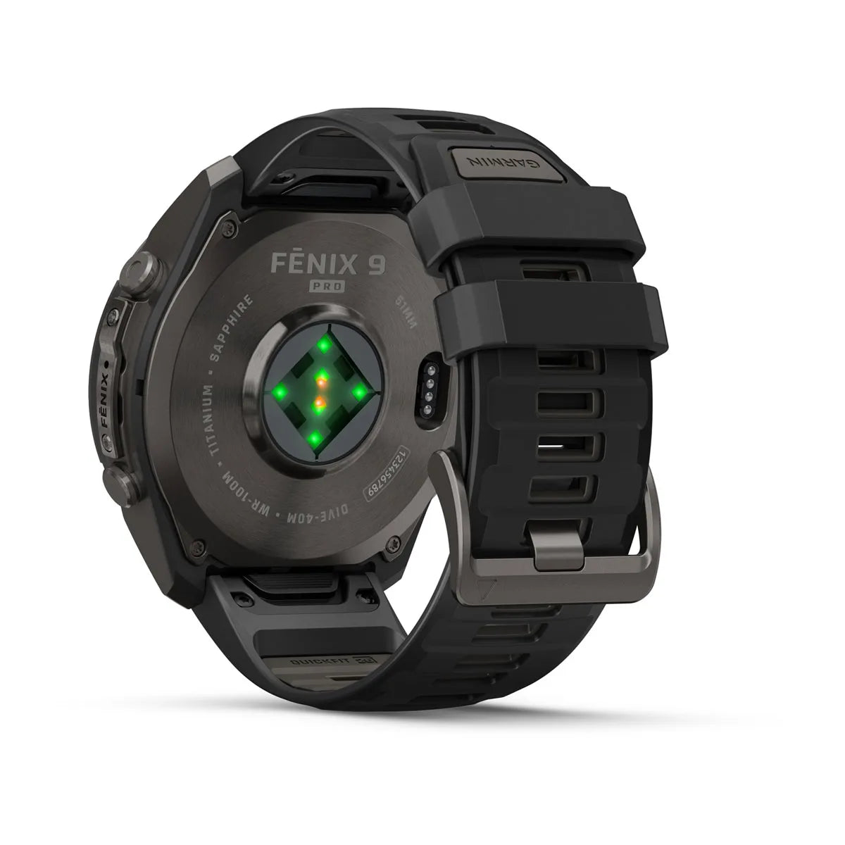 fenix 9 Pro - 51mm - Carbon Grey DLC Titanium with Black/Pebble Grey Silicone Band