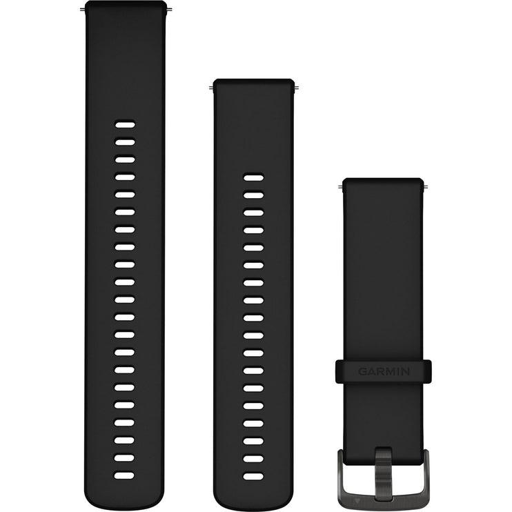 Garmin Quick Release Band (22 mm) – Black with Slate Hardware