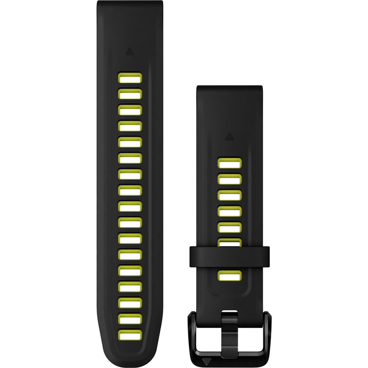 Garmin QuickFit 20 Watch Bands – Black/Electric Lime Silicone