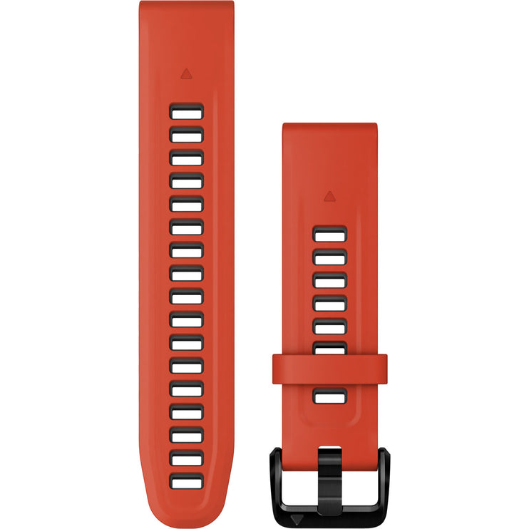 Garmin QuickFit 20 Watch Band, Flame Red/Graphite silicone