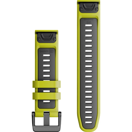 Garmin QuickFit 22 Watch Band – Electric Lime/Graphite Silicone