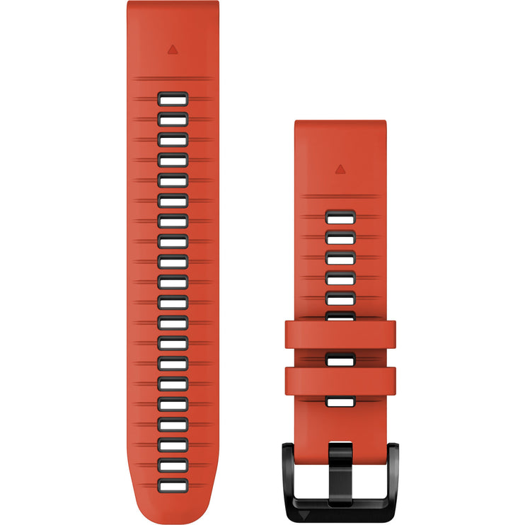 Garmin QuickFit 22 Watch Band – Flame Red/Graphite Silicone