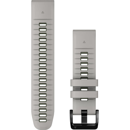 Garmin QuickFit 22 Watch Band – Fog Grey/Moss Silicone
