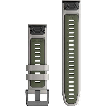 Garmin QuickFit 22 Watch Band – Fog Grey/Moss Silicone