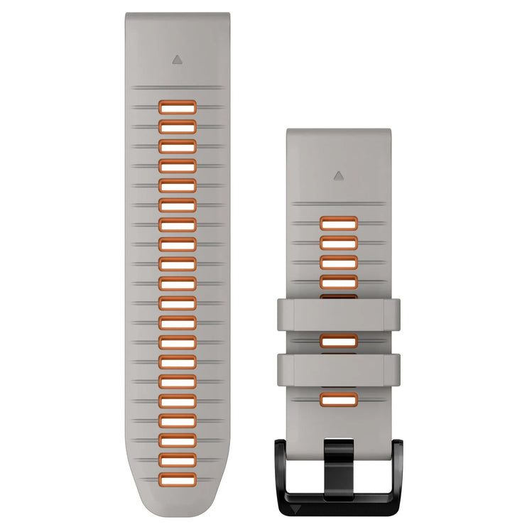 Garmin QuickFit 26 Watch Band – Fog Grey/Ember Orange Silicone
