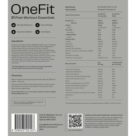 OneFit Recovery Tropical Crush 700g Pouch