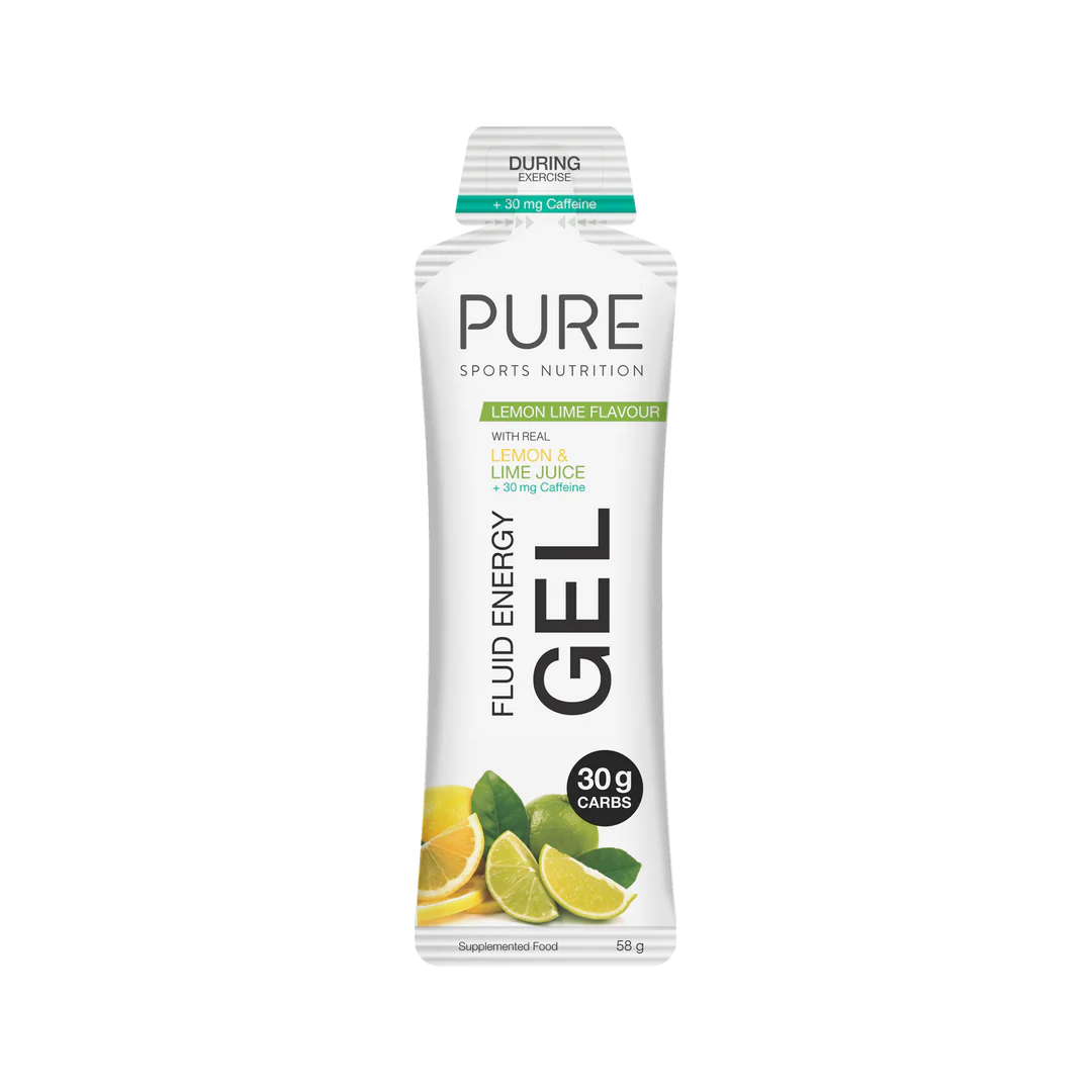PURE Fluid Energy Gel - Lemon Lime + Caffeine 50G