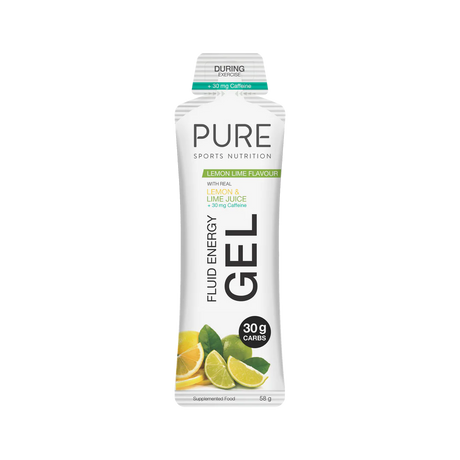 PURE Fluid Energy Gel - Lemon Lime + Caffeine 50G