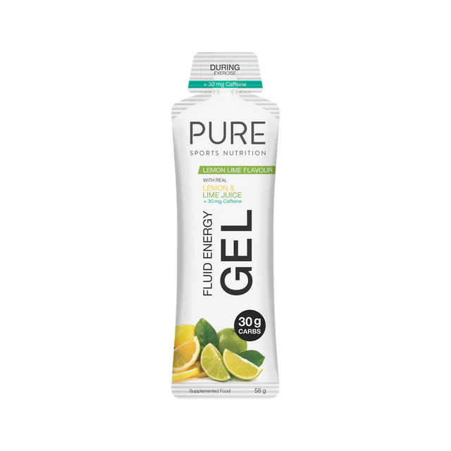 PURE Fluid Energy Gel - Lemon Lime + Caffeine 50G