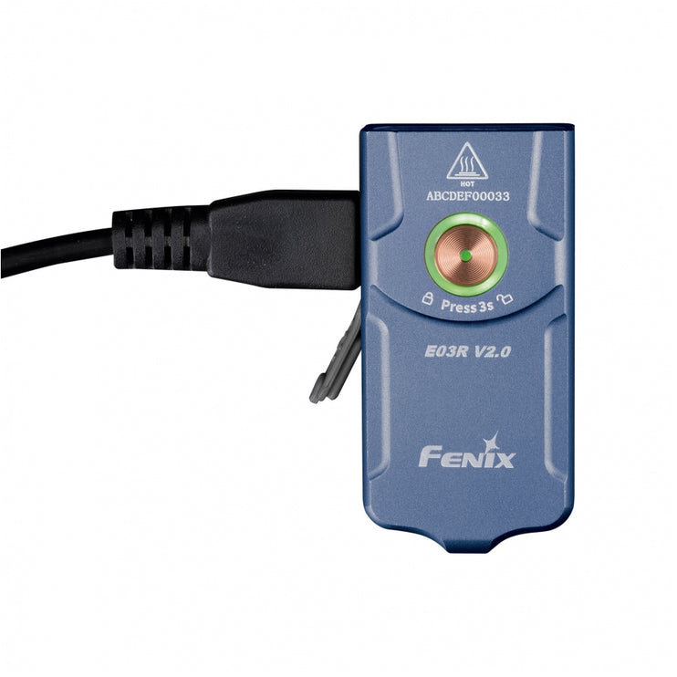 Fenix E03R V2.0 Keychain Flashlight - Blue