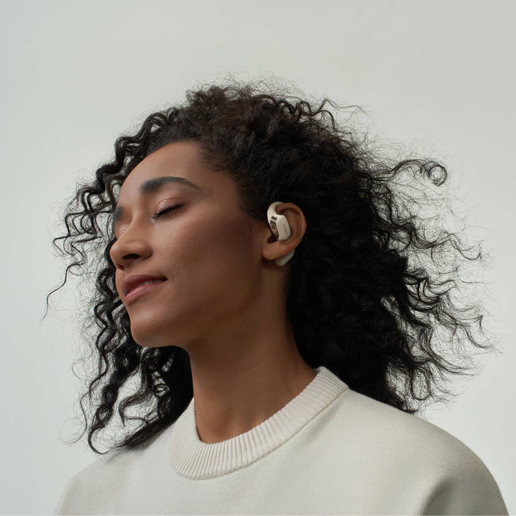 Shokz OpenFit – Open-Ear Wireless Earbuds (Beige)