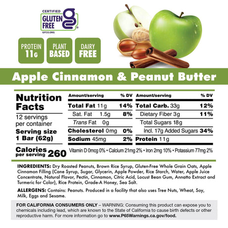 Bonk Breaker Apple Cinnamon & Peanut Butter Bar - Fitness New Zealand