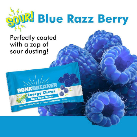 Bonk Breaker Sour Blue Razz Berry Energy Chews - 40g - Fitness New Zealand