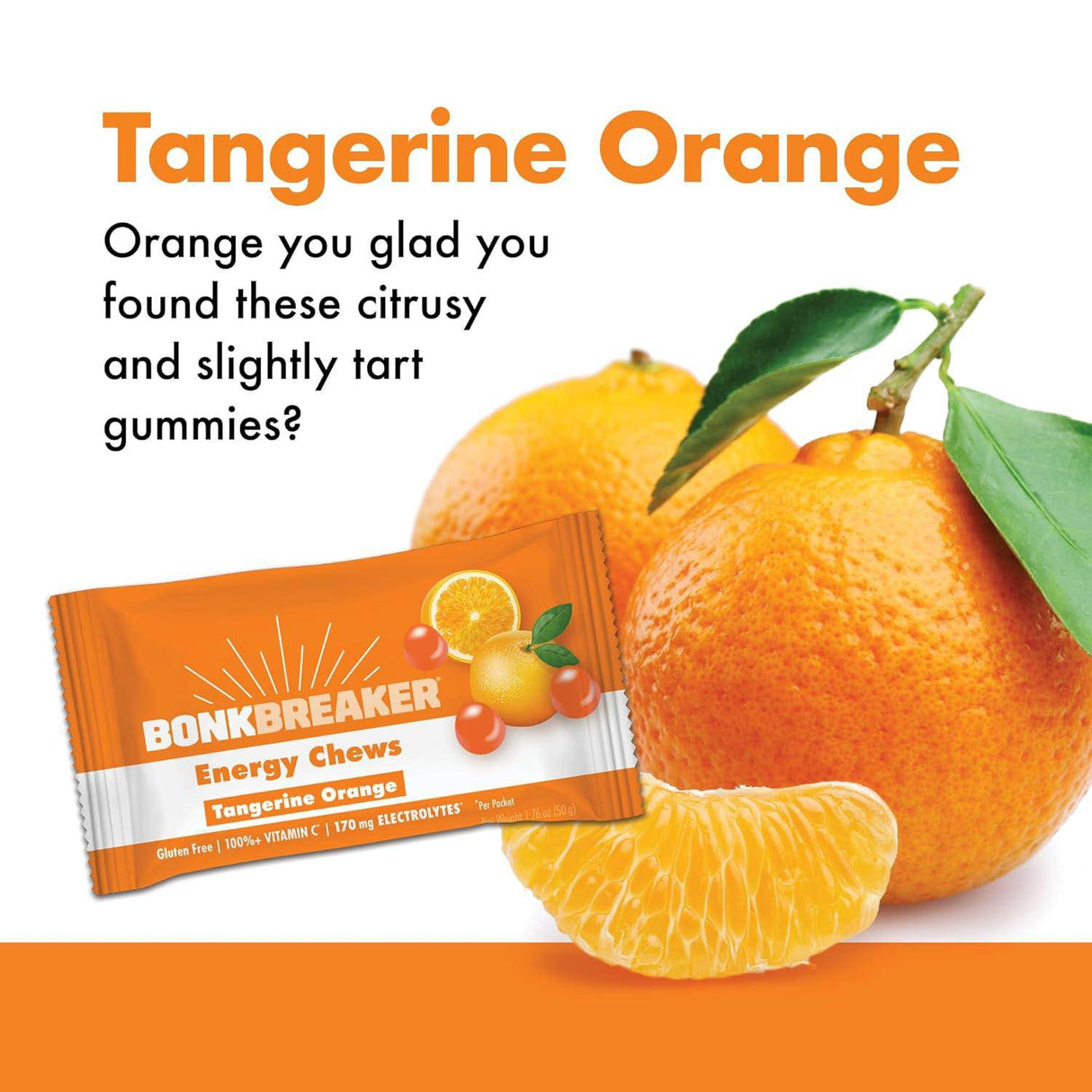 Bonk Breaker Tangerine Orange Energy Chews - 50g - Fitness New Zealand