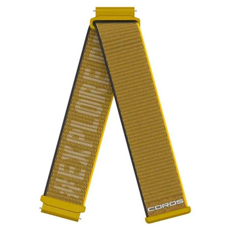 COROS 20mm Nylon Band – Yellow - Fitness New Zealand
