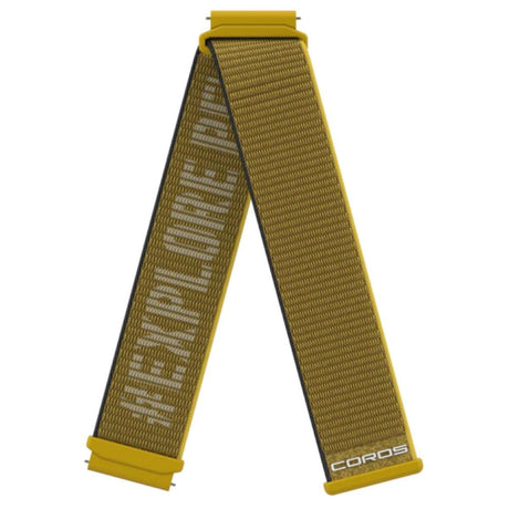 COROS 22mm Nylon Band – Yellow (Short) - Fitness New Zealand