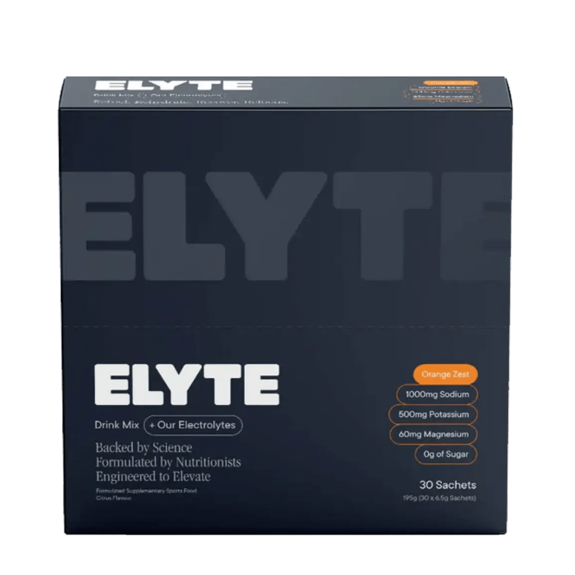 Elyte Hydration Powder - Orange Zest - 30 Stick Sachets - Fitness New Zealand