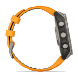 fenix 8 – 47 mm, AMOLED Sapphire, Titanium with Spark Orange/Graphite Silicone Band - Fitness New Zealand