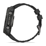 fenix 8 – 51 mm, AMOLED Sapphire, Carbon Grey DLC with Black/Pebble Grey Silicone Band - Fitness New Zealand