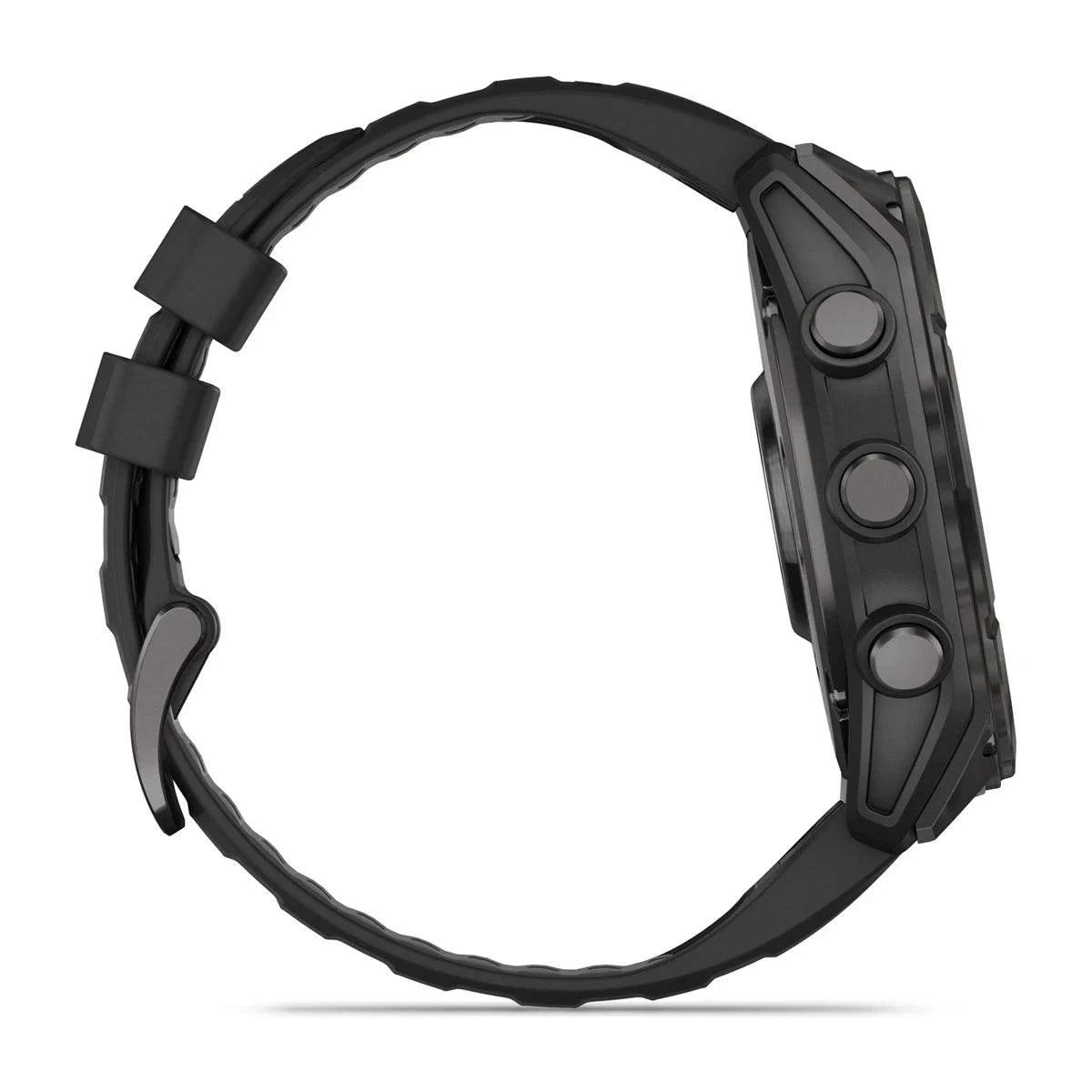 fenix 8 – 51 mm, AMOLED Sapphire, Carbon Grey DLC with Black/Pebble Grey Silicone Band - Fitness New Zealand