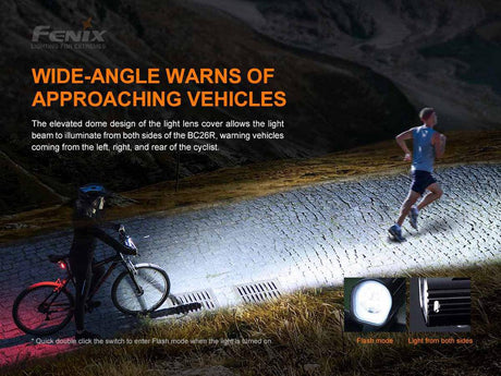 Fenix BC26R Rechargeable Bike Light & BC05R V2.0 - Fitness New Zealand