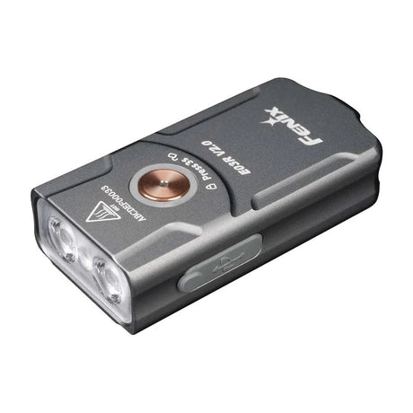Fenix E03R V2.0 Keychain Flashlight - Grey - Fitness New Zealand