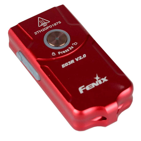 Fenix E03R V2.0 Keychain Flashlight - Rose Red - Fitness New Zealand