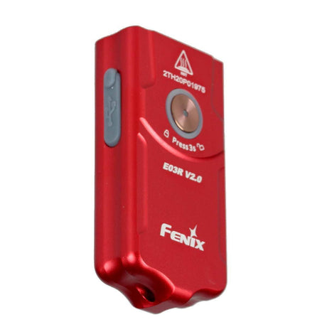 Fenix E03R V2.0 Keychain Flashlight - Rose Red - Fitness New Zealand