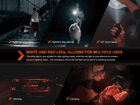 Fenix E03R V2.0 Keychain Flashlight - Rose Red - Fitness New Zealand