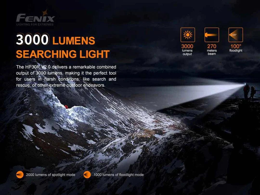 Fenix HP30R V2.0 Rechargeable Headlamp - Fitness New Zealand