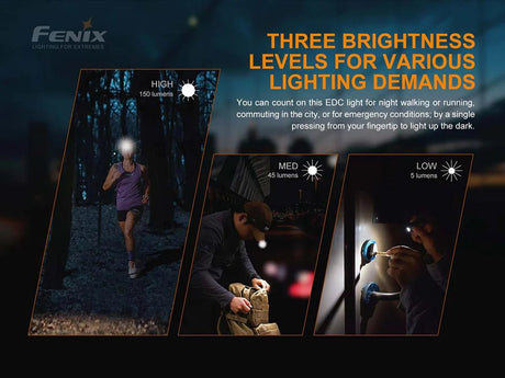 Fenix MINI - LITE Compact EDC Flashlight (Black) - Fitness New Zealand