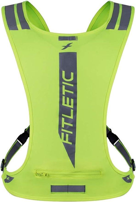 Fitletic GLO Reflective Safety Vest – Neon - Fitness New Zealand