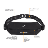 Fitletic Mini Sport Belt Runners Pouch – Morse Black - Fitness New Zealand