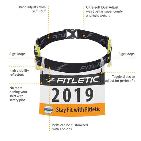 Fitletic Race II Number Belt - Fitness New Zealand