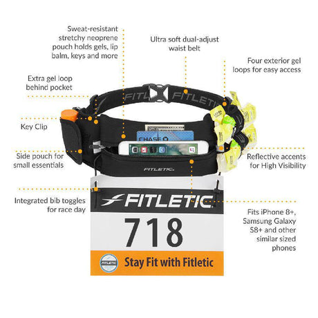 Fitletic Ultimate II Running Belt with Gels - Fitness New Zealand