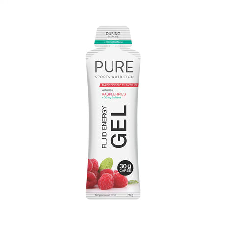 PURE Fluid Energy Gel - Raspberry + Caffeine 50G