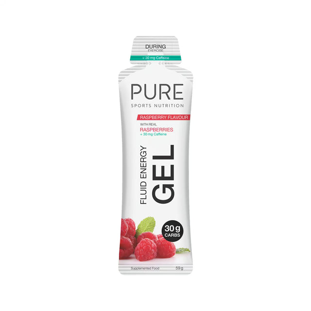 PURE Fluid Energy Gel - Raspberry + Caffeine 50G