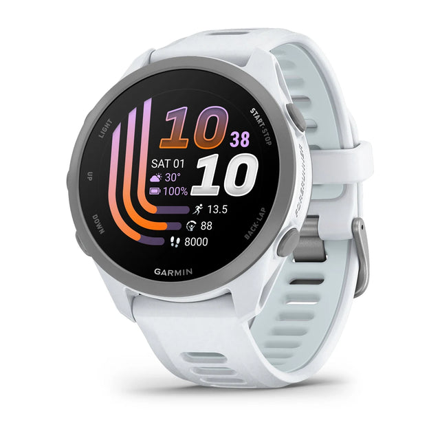 Garmin Forerunner 170 Music - Whitestone with Whitestone/Cloud Blue Band