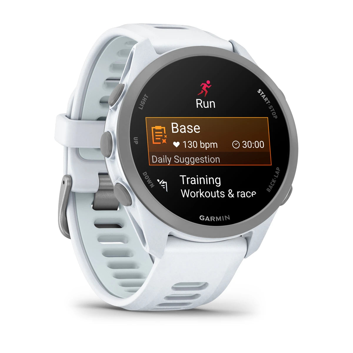 Garmin Forerunner 170 Music - Whitestone with Whitestone/Cloud Blue Band